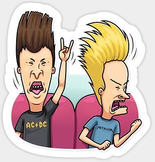Beavis and Butt-Head &quot;ROCKIN&quot; Vinyl Sticker