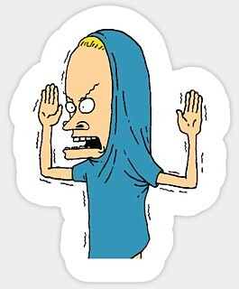 Cornholio Vinyl Sticker