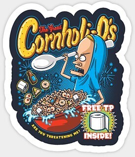 Cornholi-O&#39;s Cereal Vinyl Sticker