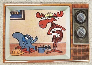 Rocky and Bullwinkle Metal TV Magnet