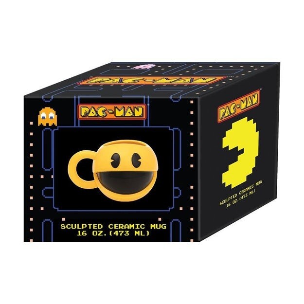 Pac-Man Sculpted Ceramic Mug