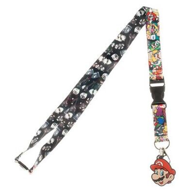 Super Mario 22"L Cloth Lanyard with Pouch and Clip