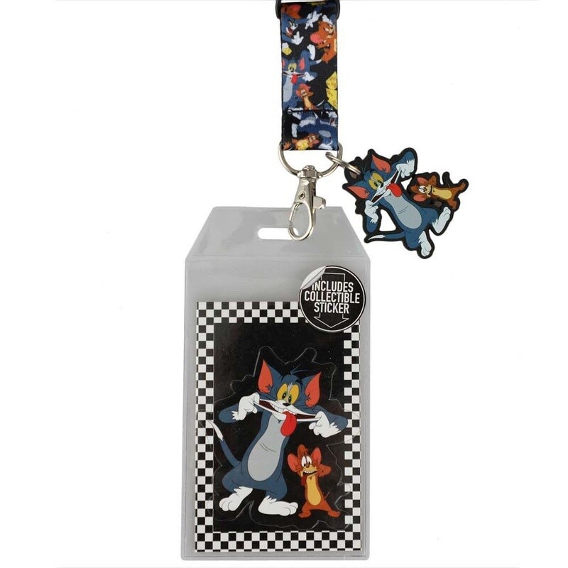 Tom and Jerry 22"L Cloth Lanyard with Pouch and Clip