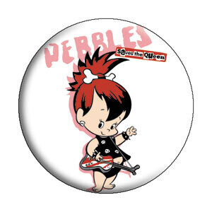 The Flintstones 1 1/4&quot;D Pebbles Rocks Pinback Button