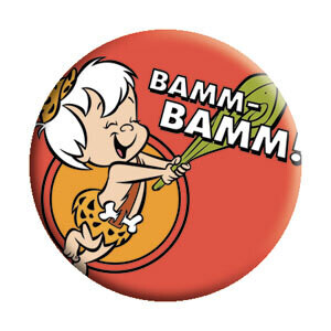 The Flintstones 1 1/4&quot;D Bamm-Bamm! Pinback Button