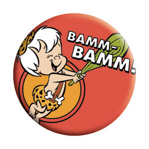 The Flintstones 1 1/4"D Bamm-Bamm! Pinback Button