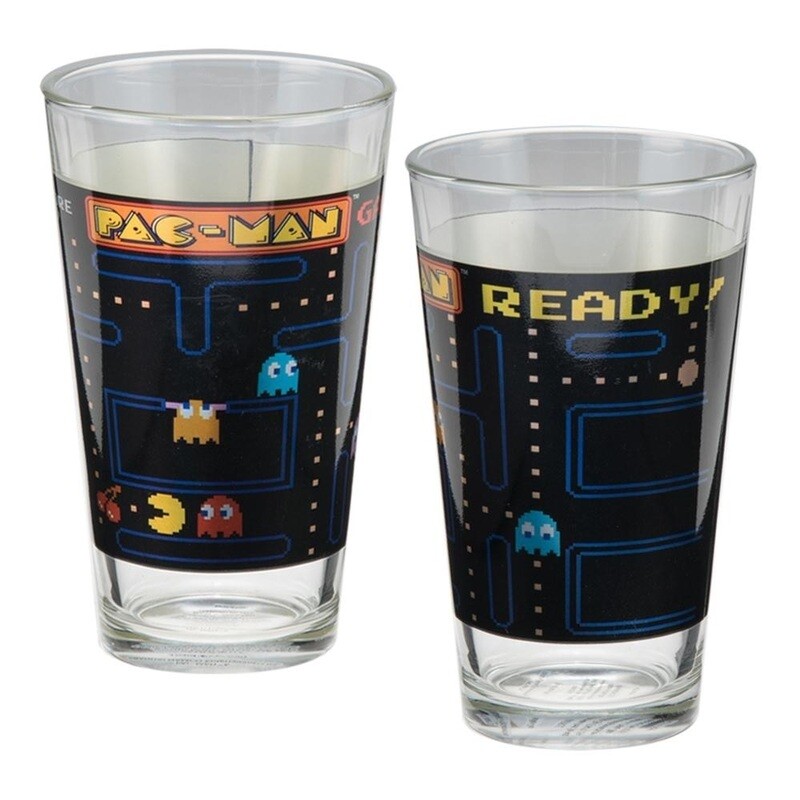 Pac-Man 16 oz. Pint Glasses (2 in Set)