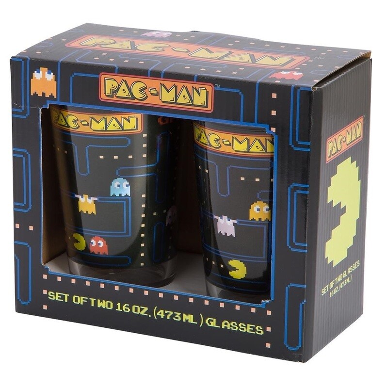 Pac-Man 16 oz. Pint Glasses (2 in Set)