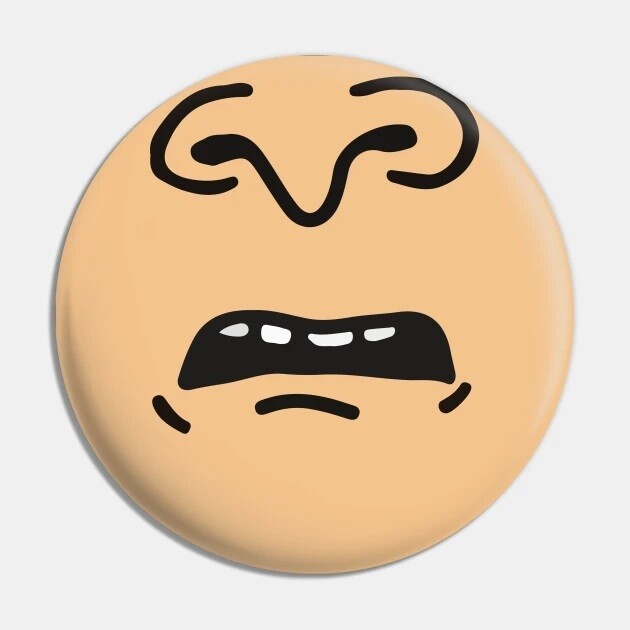 2 1/4&quot;D Beavis Face Close-Up Pinback Button