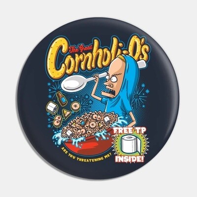 2 1/4"D Cornholi-O's Cereal Pinback Button