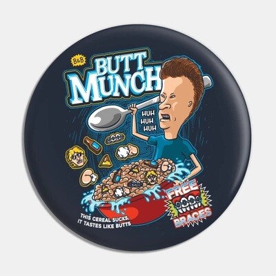 2 1/4"D Butt Munch Cereal Pinback Button