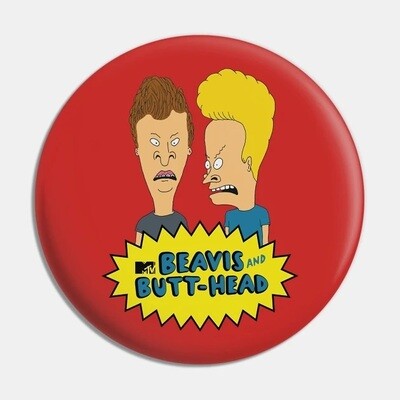 2 1/4"D Beavis and Butt-Head Surprised (Logo) Pinback Button
