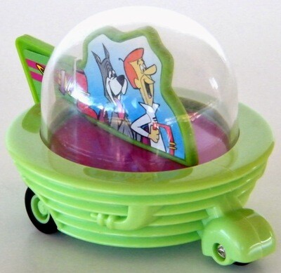 The Jetsons George and Astro in Saucer Wacky Racing Pull-back Racer