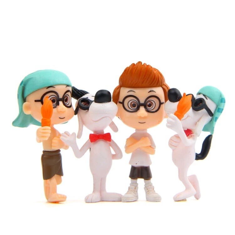 Set of 4 Mr. Peabody and Sherman PVC Figures