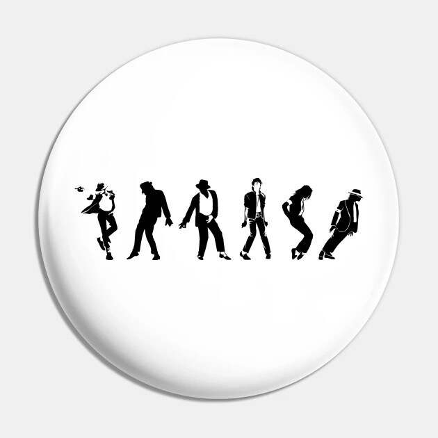 2 1/4"D Michael Jackson Dance Moves Pinback Button