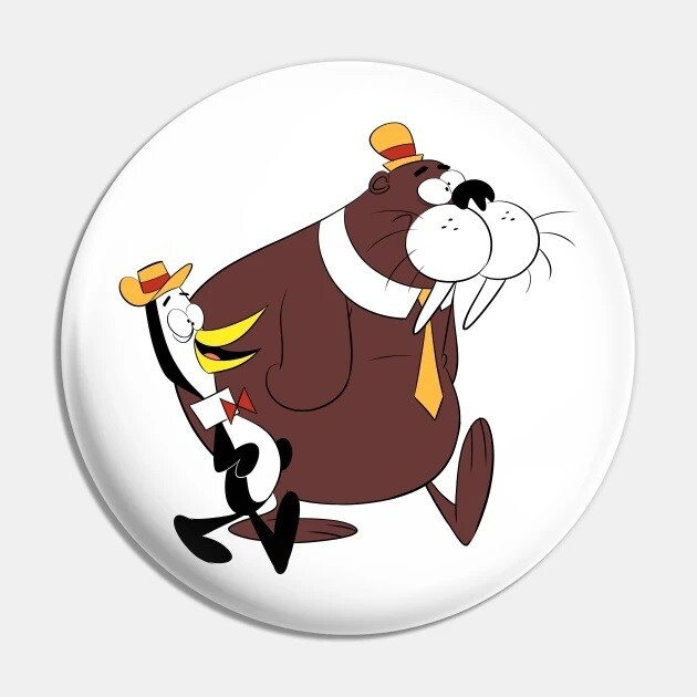 2 1/4&quot;D Tennessee Tuxedo and Chumley Pinback Button