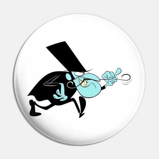 2 1/4&quot;D Snidely Whiplash Pinback Button