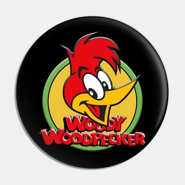 2 1/4"D Woody Woodpecker (Face) Pinback Button
