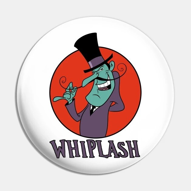2 1/4&quot;D Snidely Whiplash (WHIPLASH) Pinback Button