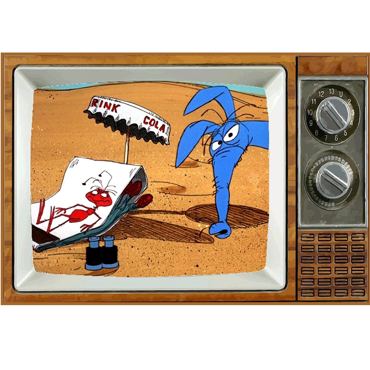 Ant and Aardvark (Pink Panther Show) Metal TV Magnet