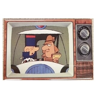 Pink Panther and Inspector Clousseau Metal TV Magnet