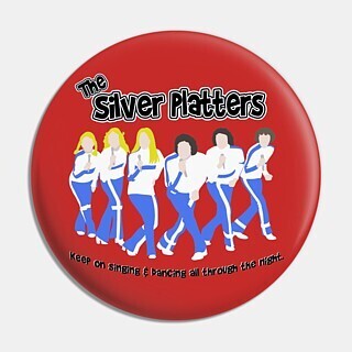 2 1/4"D Brady Bunch - The Silver Platters Pinback Button