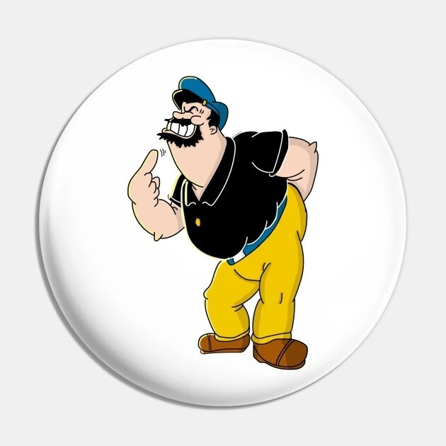 2 1/4&quot;D Brutus/Bluto Pinback Button