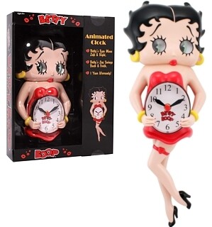 Betty Boop 17"H Motion Wall Clock