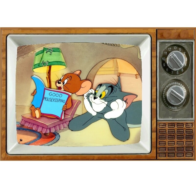 Tom &amp; Jerry Metal TV Magnet