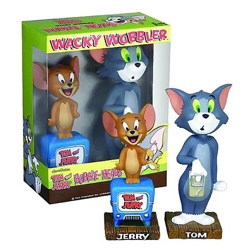 Tom & Jerry Wacky Wobbler Bobblehead Doll Set