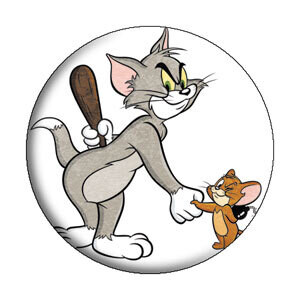 Tom & Jerry 1 1/4"D Pinback Button