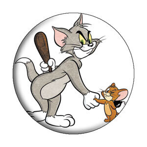 Tom &amp; Jerry 1 1/4&quot;D Pinback Button
