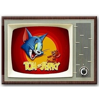 Tom & Jerry Show Metal TV Magnet