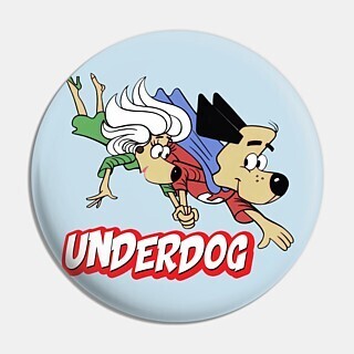 2 1/4"D Underdog and Polly Pinback Button