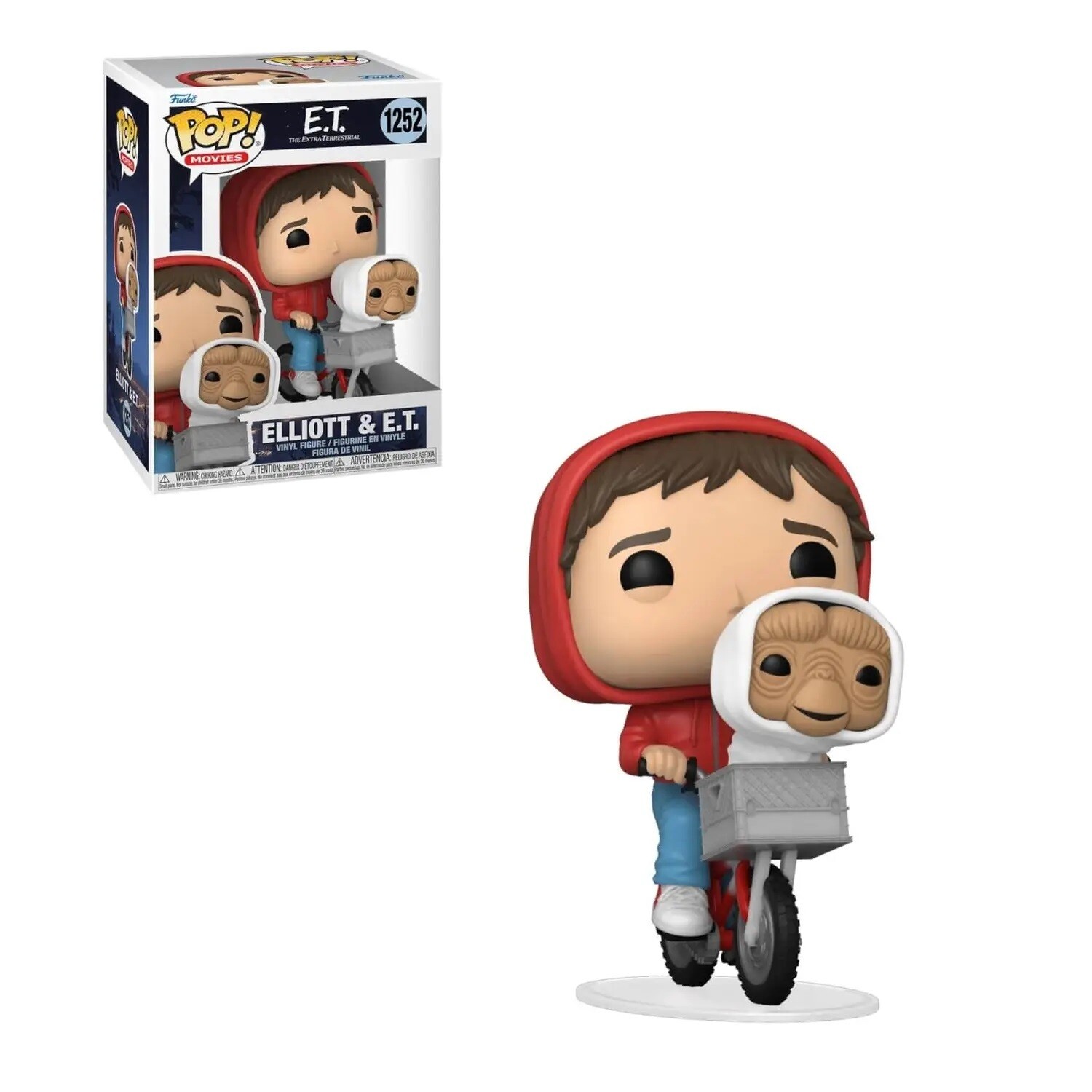 Elliott & E.T. on Bike 3 3/4"H POP! Vinyl Figure #1252