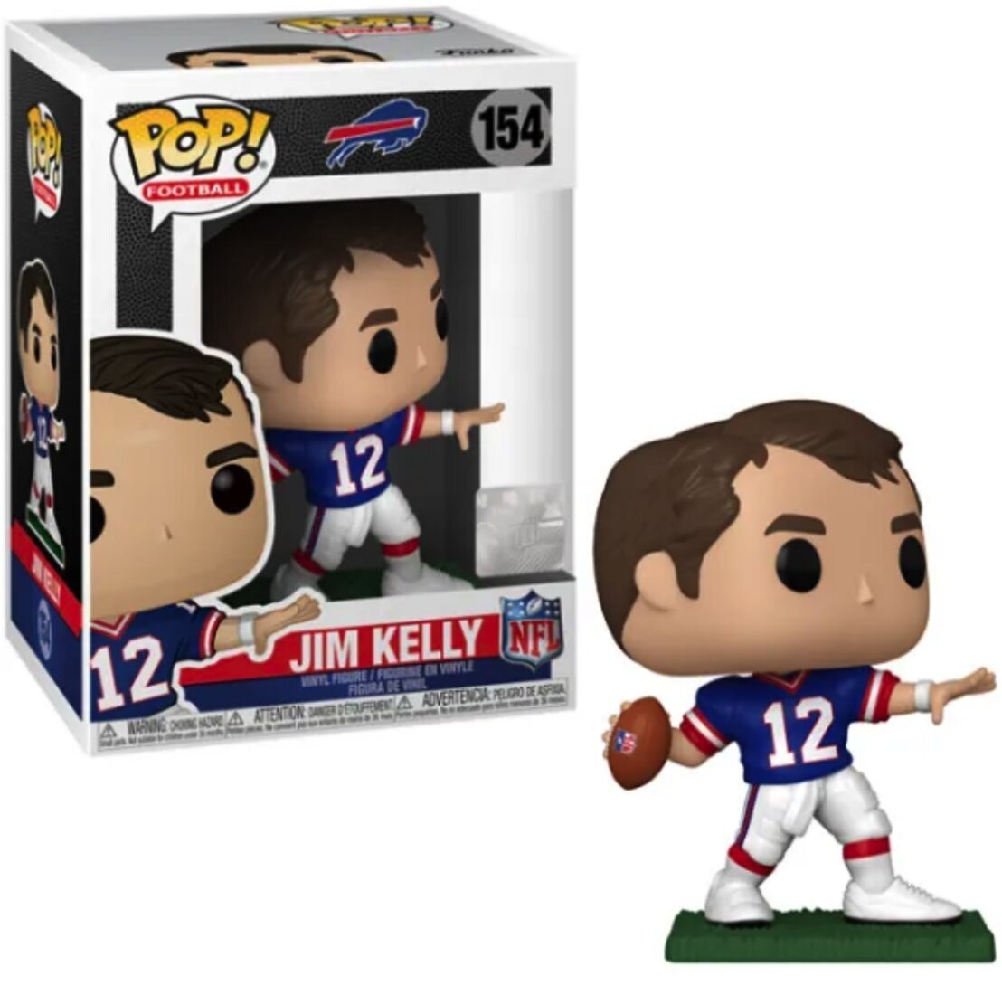 NFL Jim Kelly Buffalo Bills 3 3/4"H POP! Vinyl Figure #154