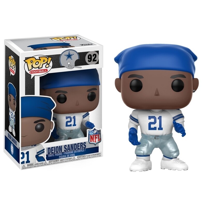 NFL Deion Sanders Dallas Cowboys 3 3/4&quot;H POP! Vinyl Figure #92