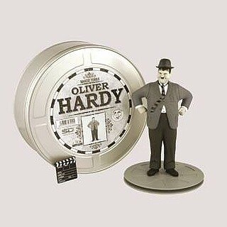 Oliver Hardy 7" Figure in Movie Reel Tin