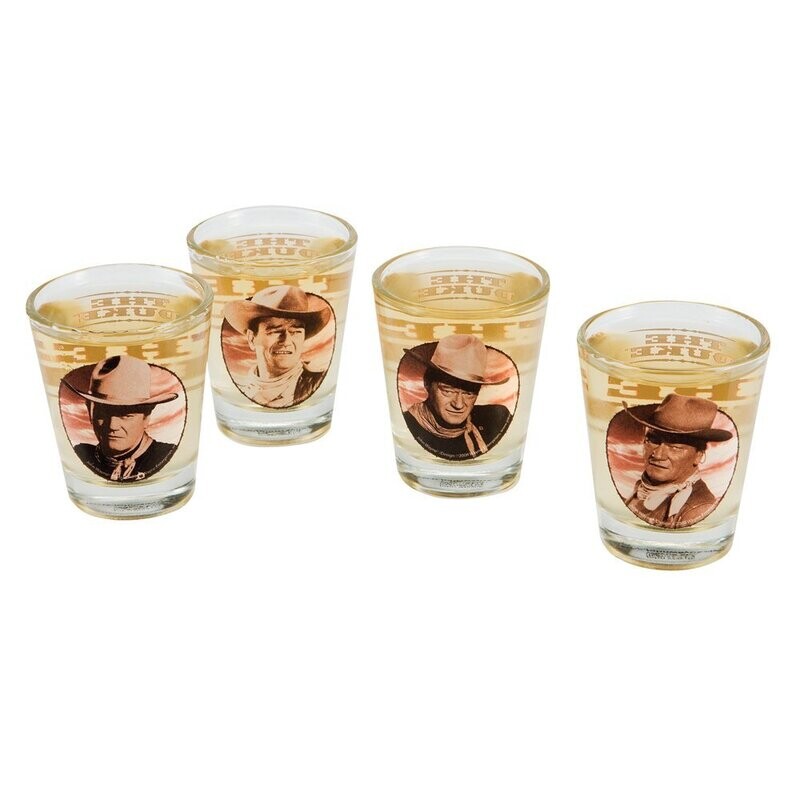 John Wayne Set of 4 &quot;The Duke&quot; Shot Glasses