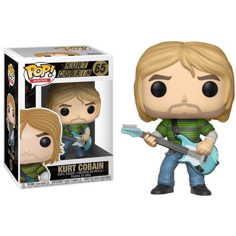 Kurt Cobain (Nirvana) 3 3/4&quot;H POP! Rocks Vinyl Figure #65