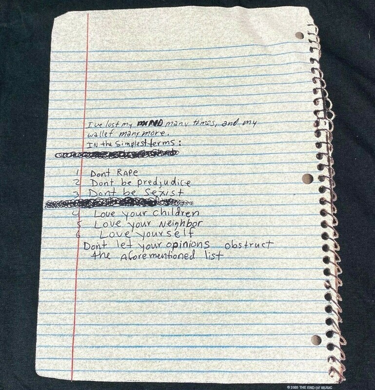 Kurt Cobain (Nirvana) 2-Sided T-Shirt - Color Black, Size XL