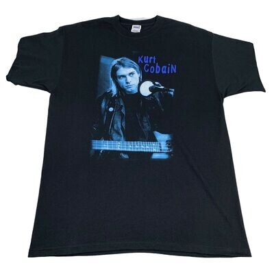 Kurt Cobain (Nirvana) 2-Sided T-Shirt - Color Black, Size XL