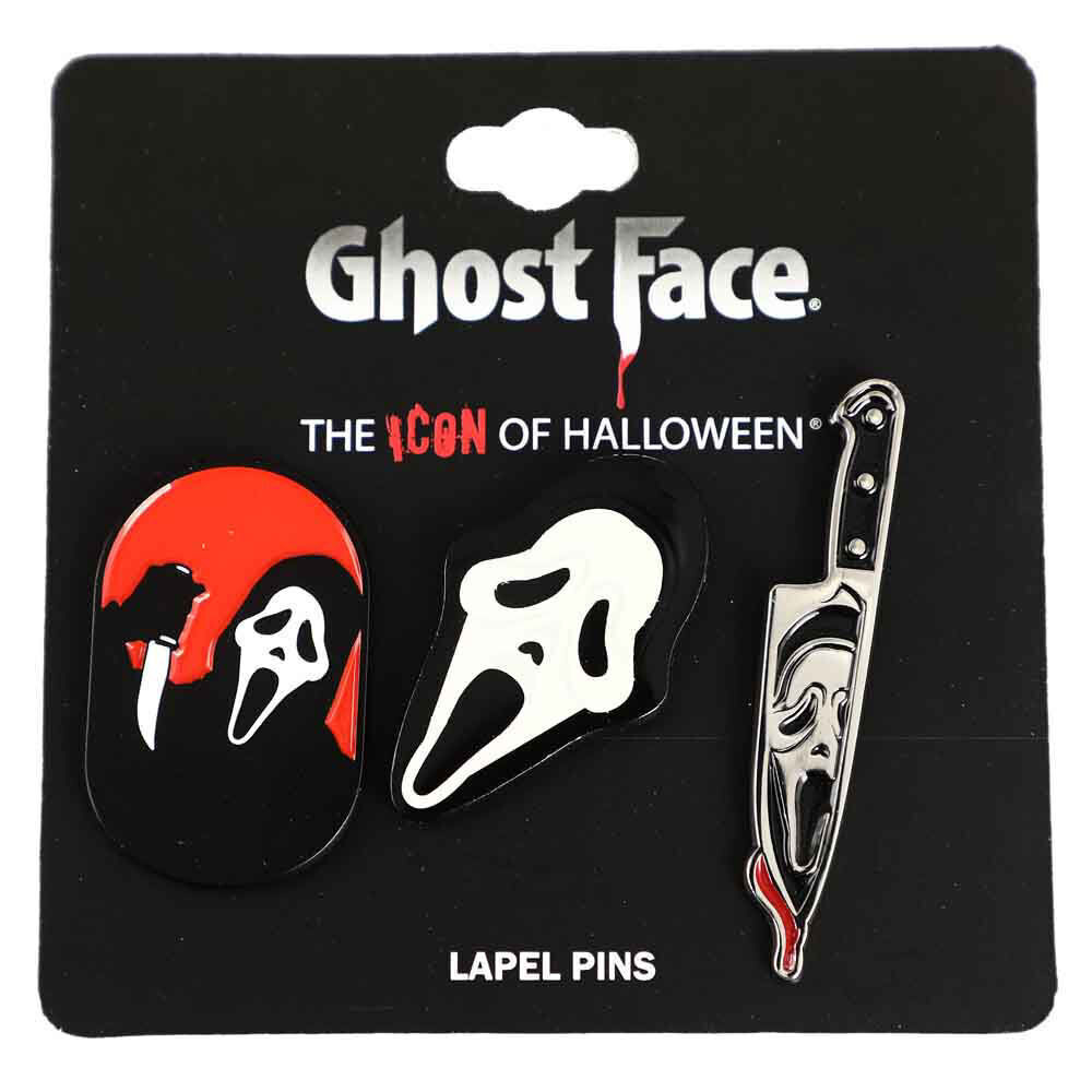 Scream Ghost Face Enamel Lapel Pin Set of 3