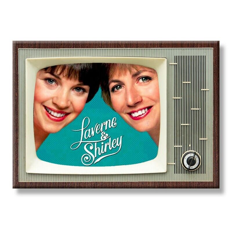 Laverne & Shirley Large Metal TV Magnet Laverne & Shirley Large Metal TV Magnet