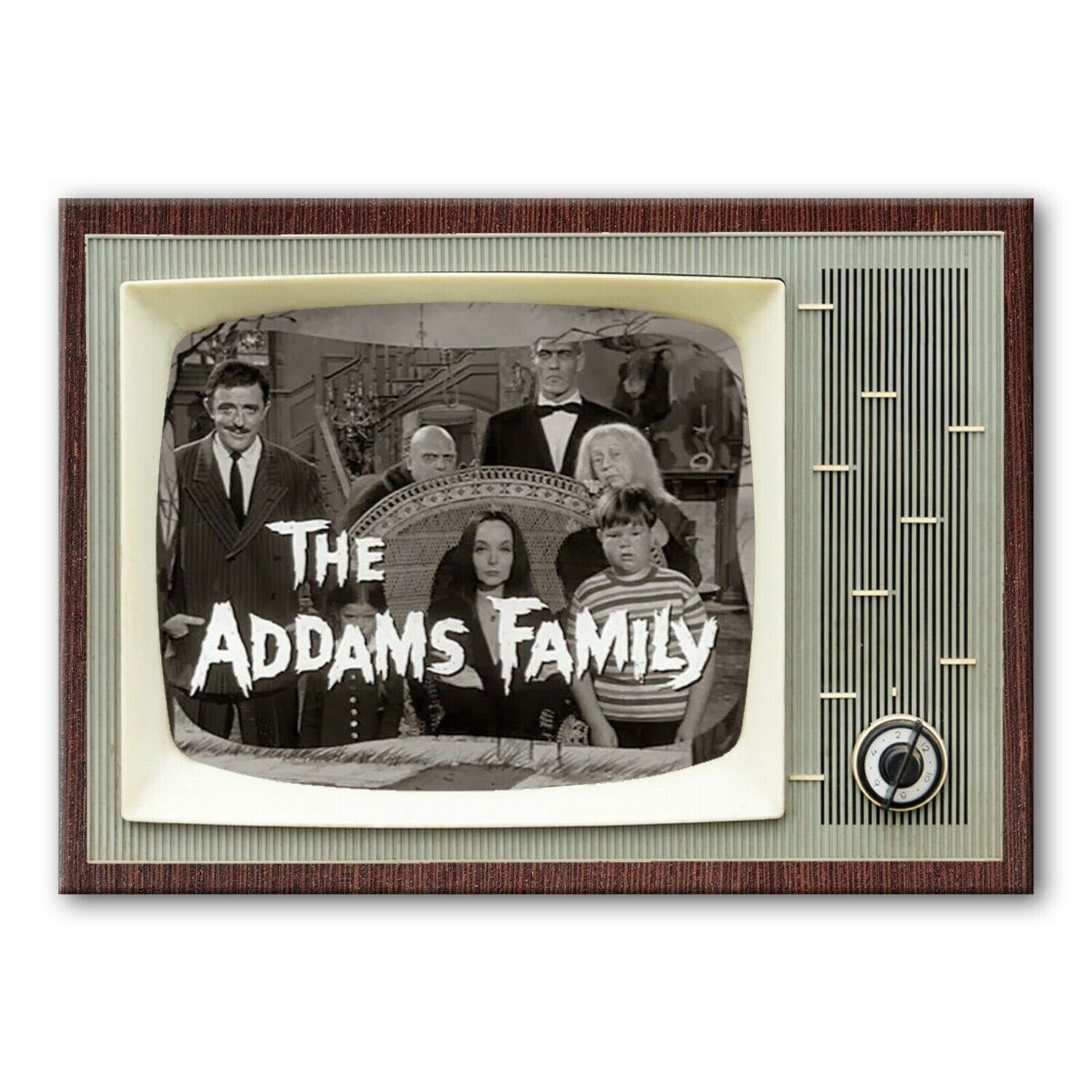 The Addams Family Large Metal TV Magnet