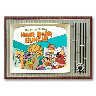 Hair Bear Bunch Large Metal TV Magnet