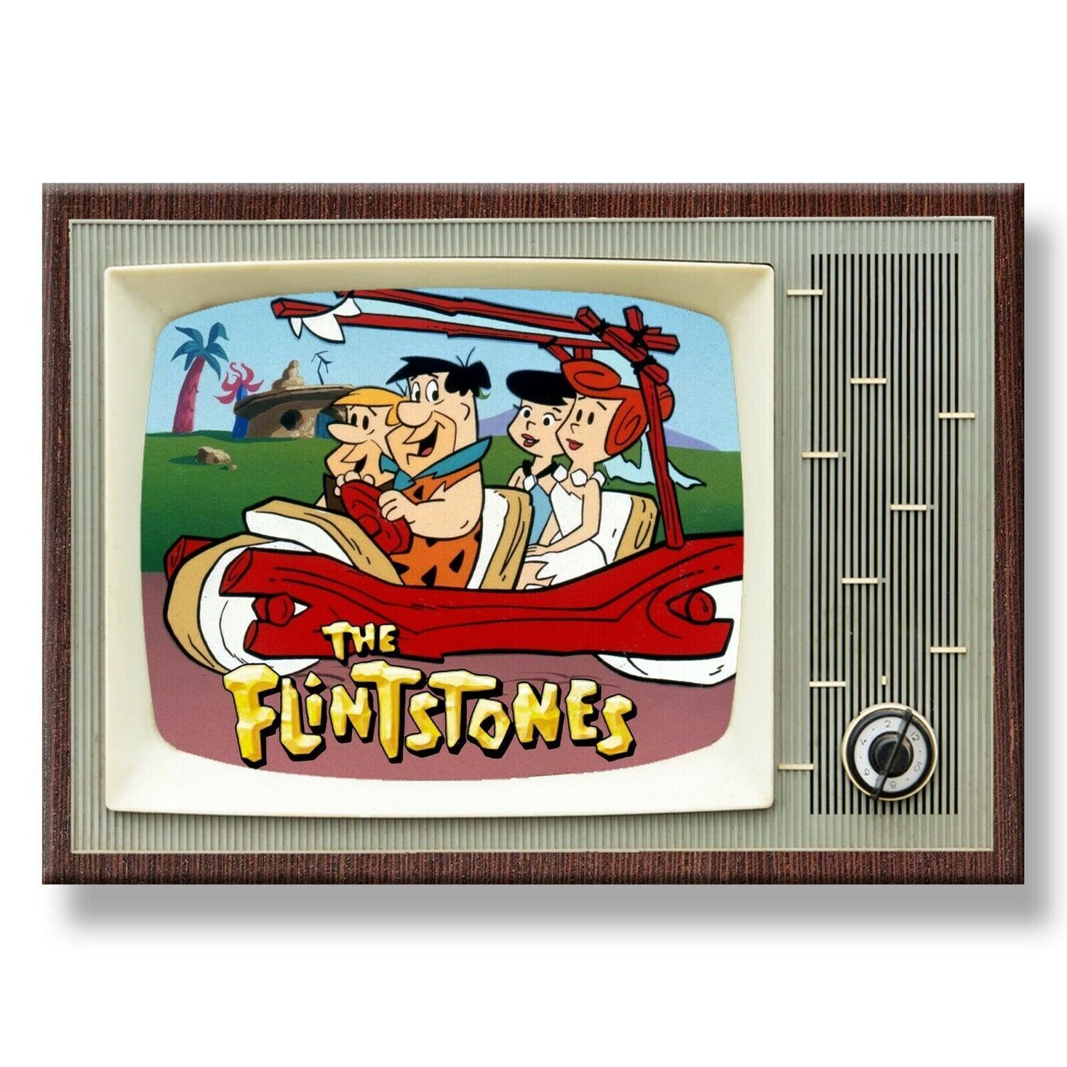 The Flintstones Large Metal TV Magnet