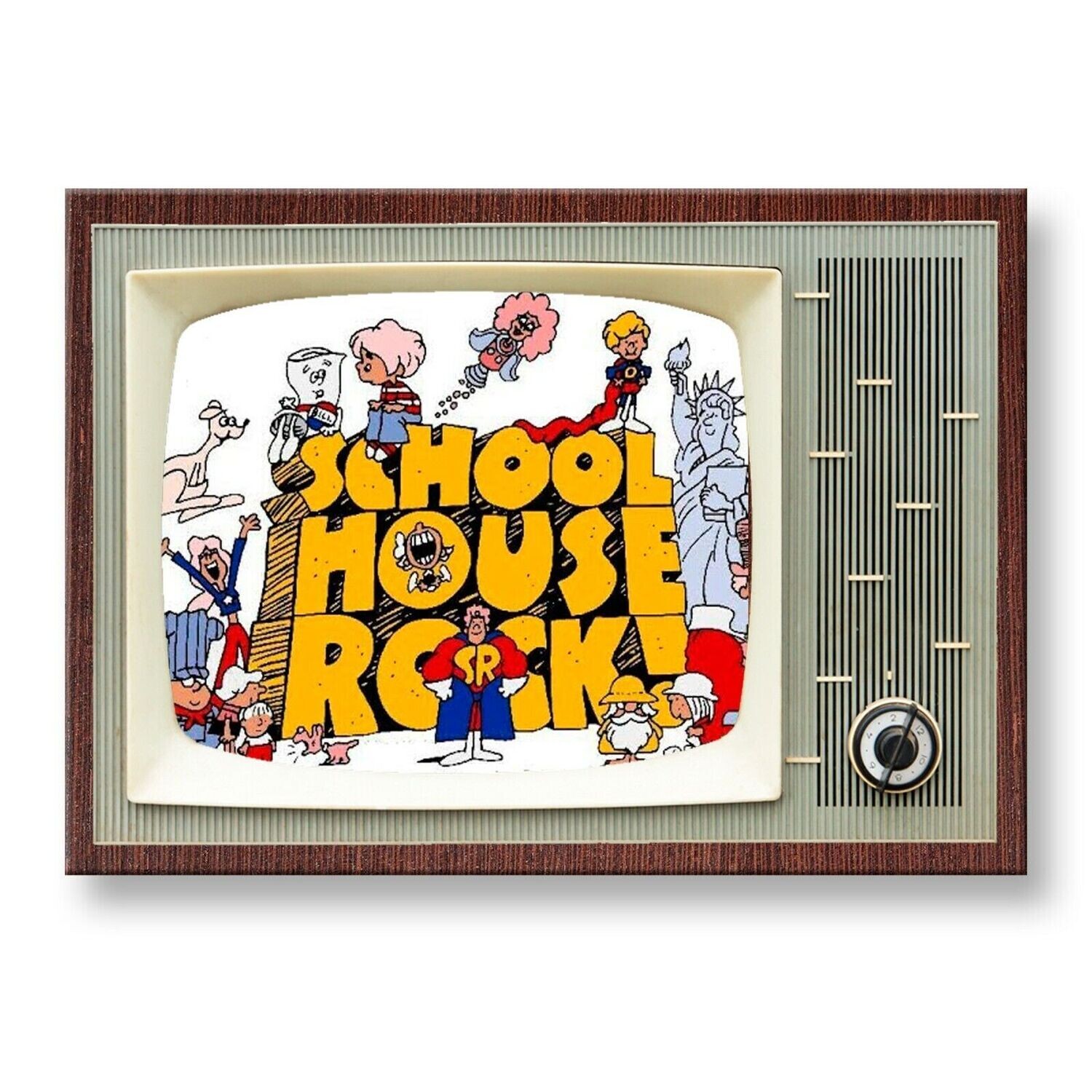 Schoolhouse Rock! Large Metal TV Magnet