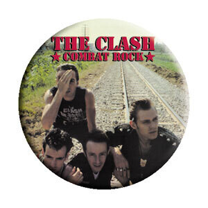 1 1/4"D The Clash - Combat Rock Pinback Button