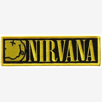 5"L Nirvana Smile Embroidered Patch